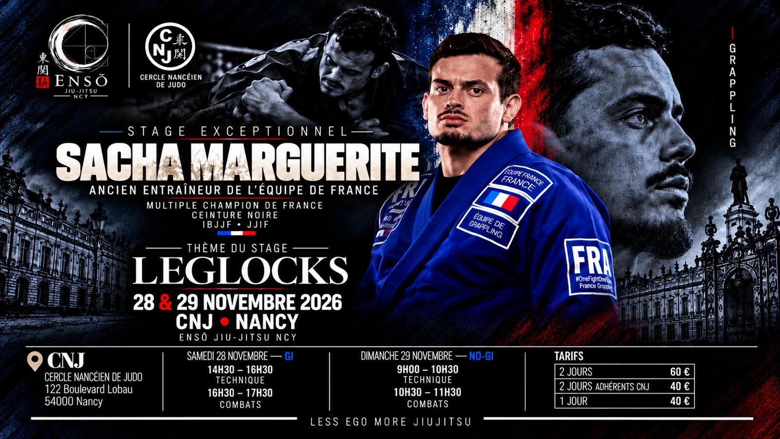 Stage de Grappling à Nancy avec Sacha Margueritte – 28 et 29 novembre 2026